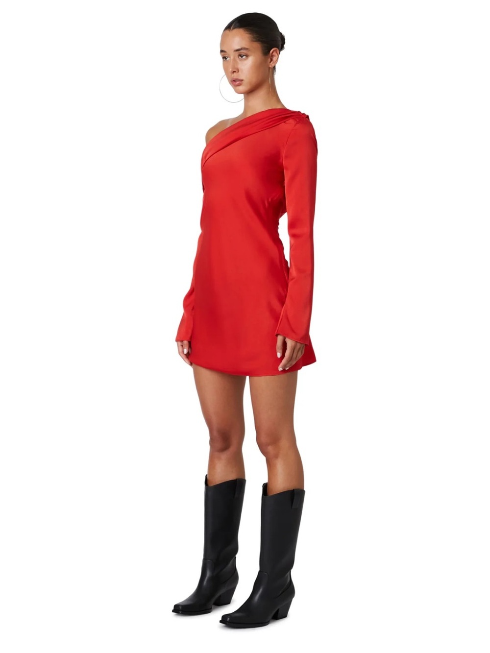 South Moon Under Scarlet One-Shoulder Mini Dress - Picture 3 of 10